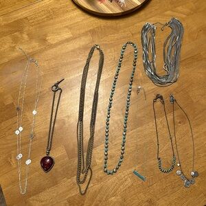Lot of necklaces - lucky brand x 4, rock and republic, and Lauren Conrad.